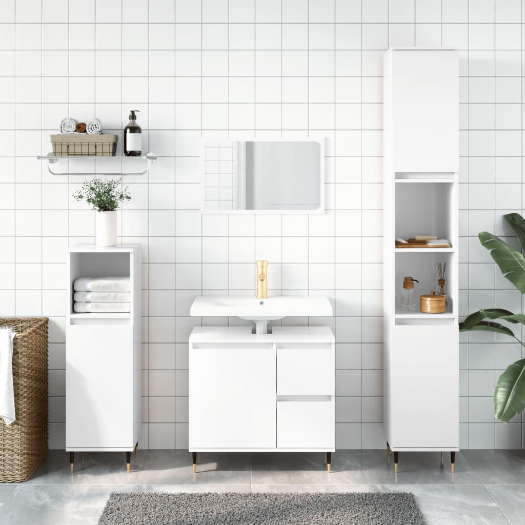 Bathroom Cabinet 30X30X190 Cm Engineered Wood