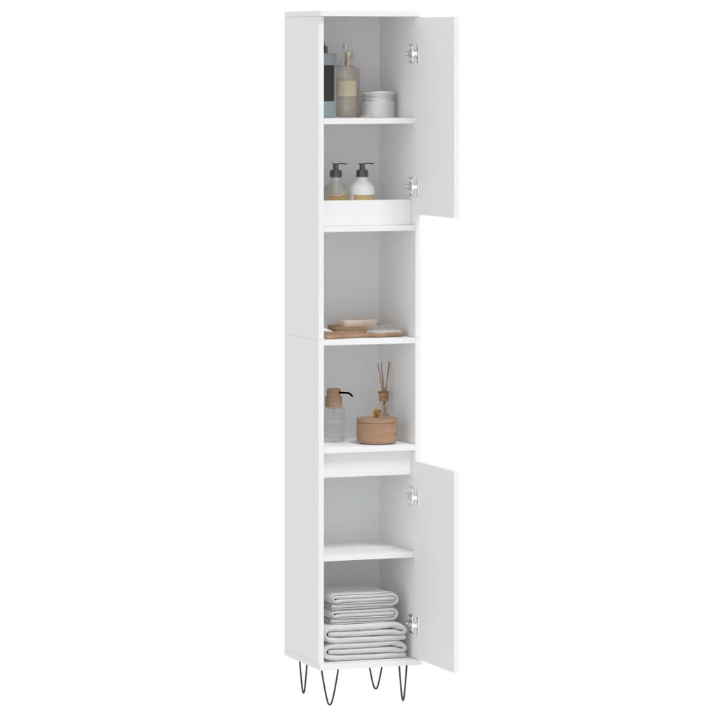 Bathroom Cabinet 30X30X190 Cm Engineered Wood