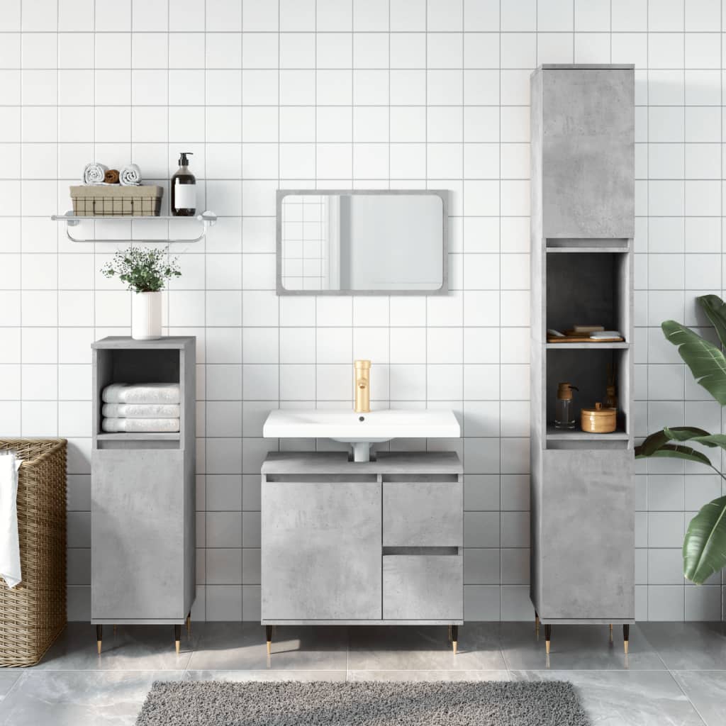 Bathroom Cabinet 30X30X190 Cm Engineered Wood