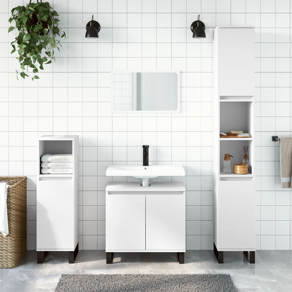 Bathroom Cabinet 30X30X190 Cm Engineered Wood