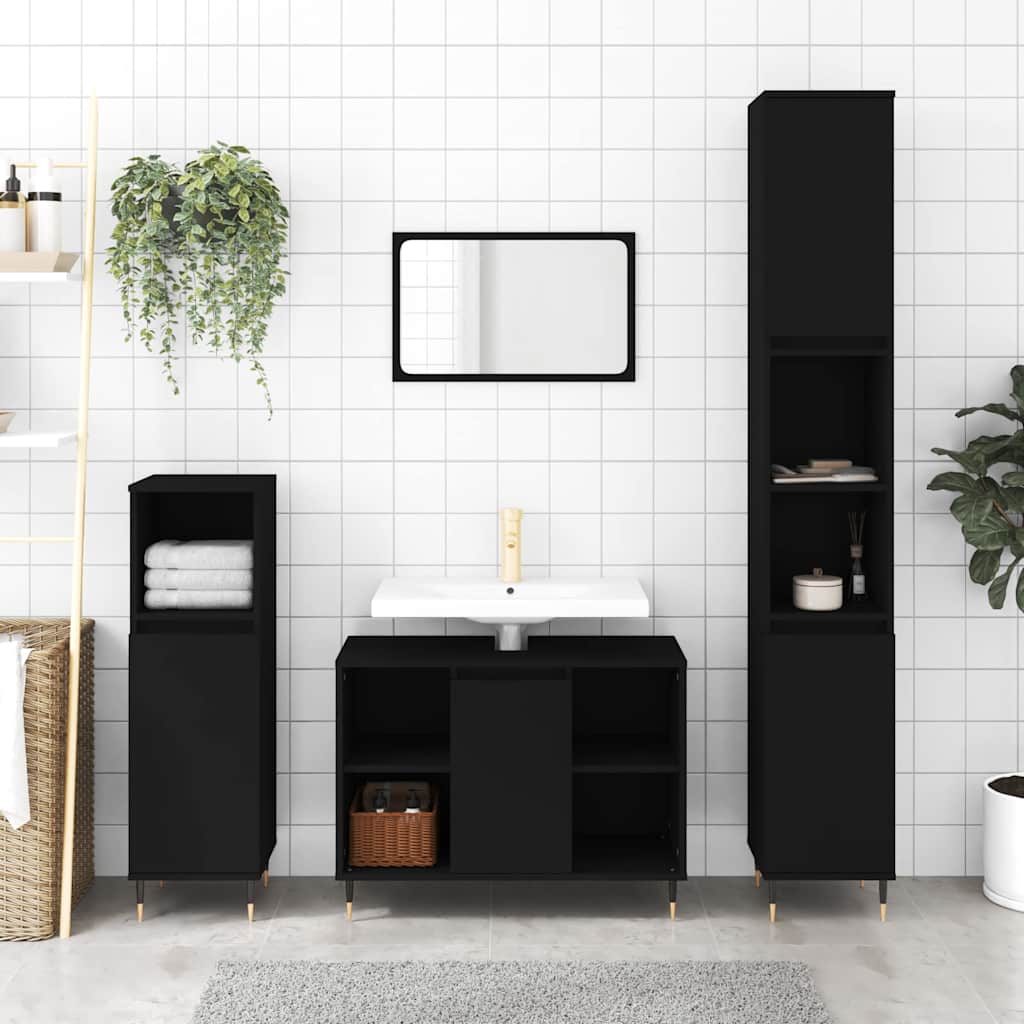 Bathroom Cabinet 30X30X100 Cm Engineered Wood