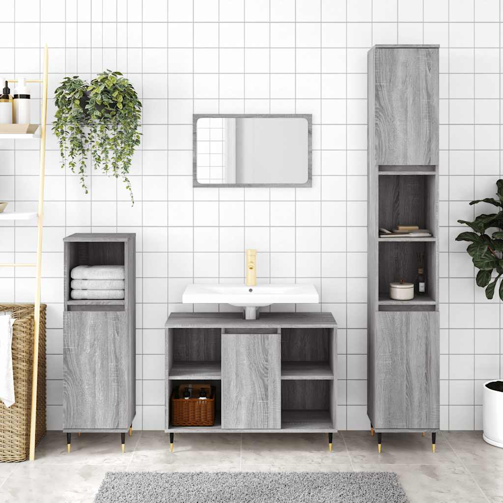 Bathroom Cabinet 30X30X100 Cm Engineered Wood