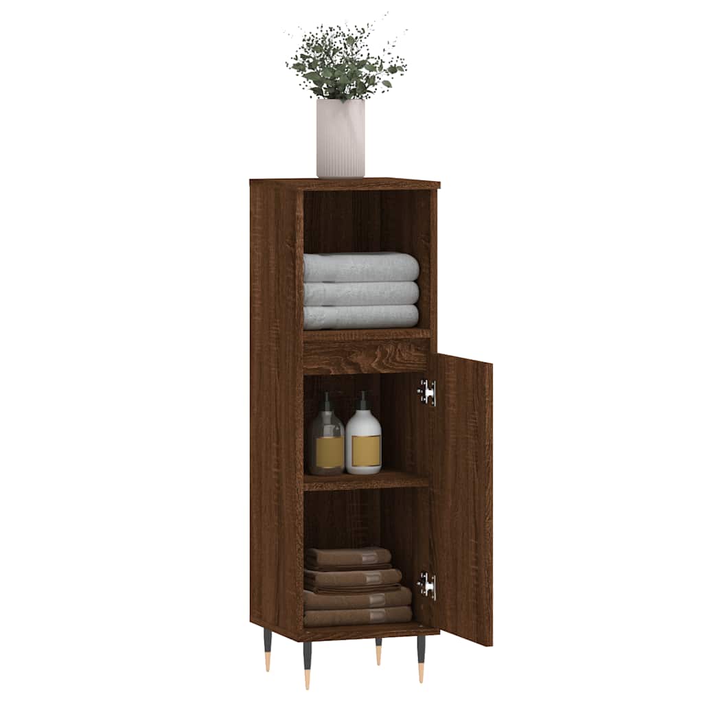 Bathroom Cabinet 30X30X100 Cm Engineered Wood