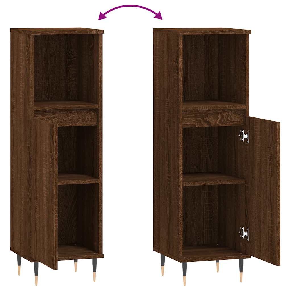 Bathroom Cabinet 30X30X100 Cm Engineered Wood