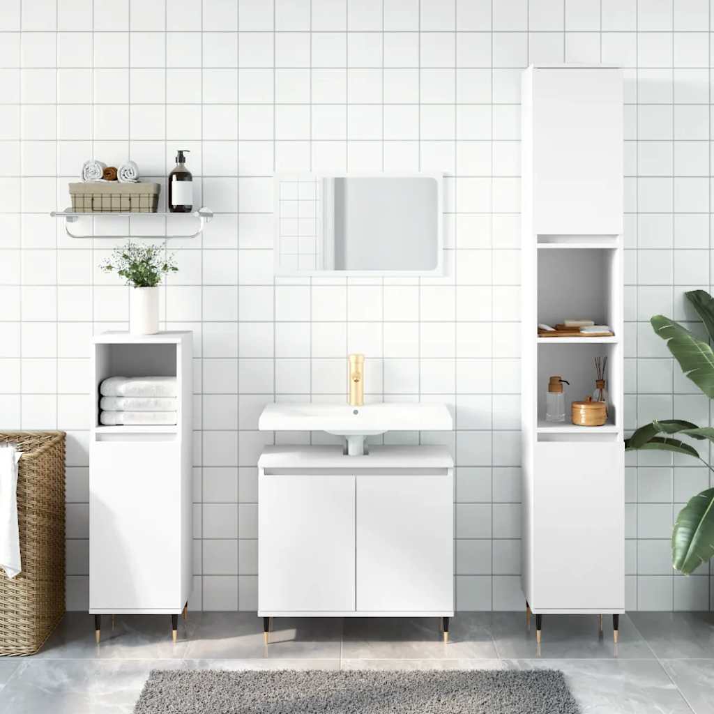 Bathroom Cabinet 58X33X60 Cm Engineered Wood