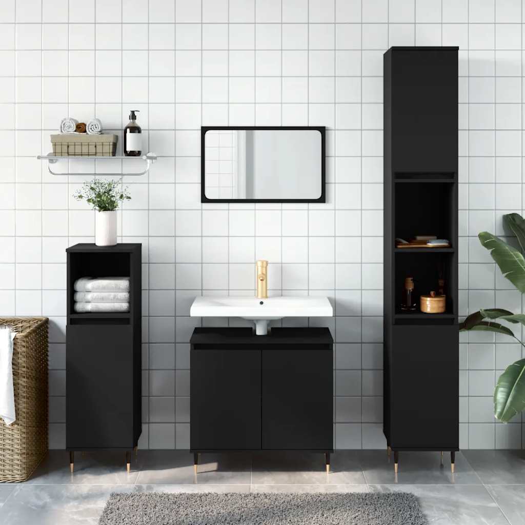 Bathroom Cabinet 58X33X60 Cm Engineered Wood