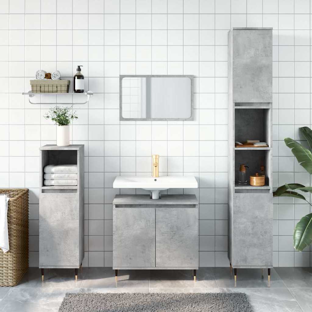 Bathroom Cabinet 58X33X60 Cm Engineered Wood