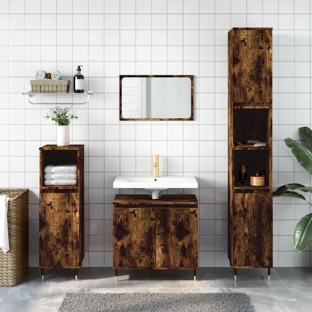 Bathroom Cabinet 58X33X60 Cm Engineered Wood