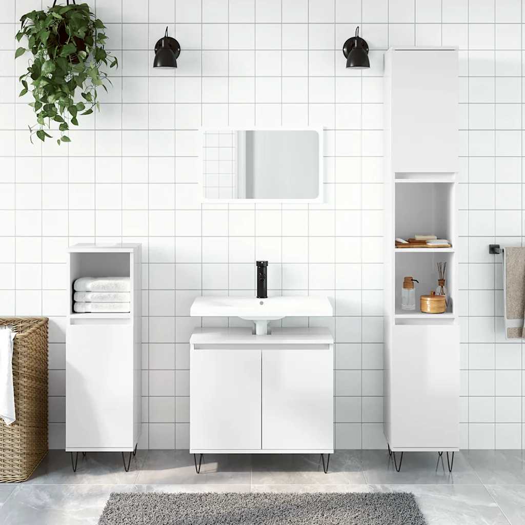 Bathroom Cabinet 58X33X60 Cm Engineered Wood