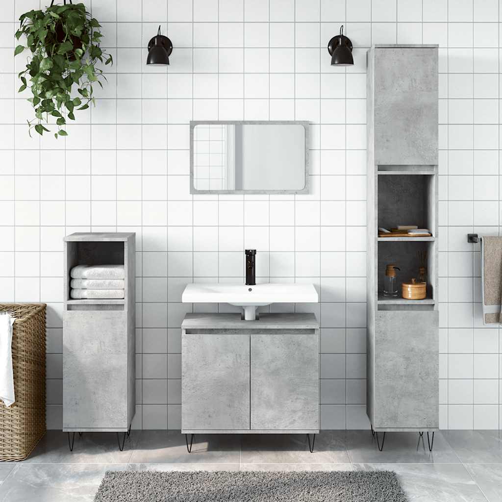 Bathroom Cabinet 58X33X60 Cm Engineered Wood
