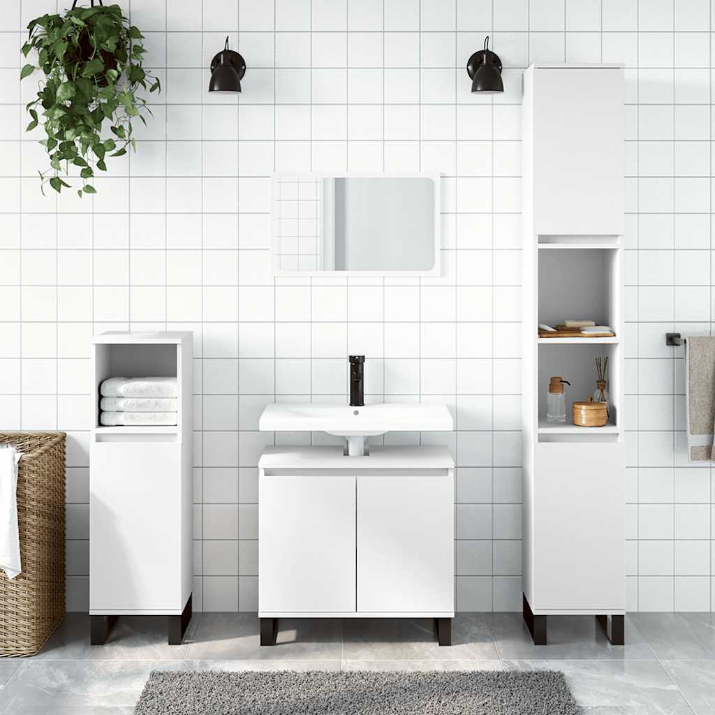 Bathroom Cabinet 58X33X60 Cm Engineered Wood