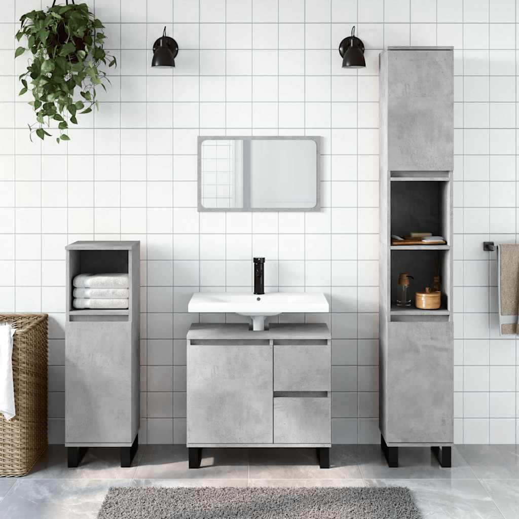 Bathroom Cabinet 65X33X60 Cm Engineered Wood