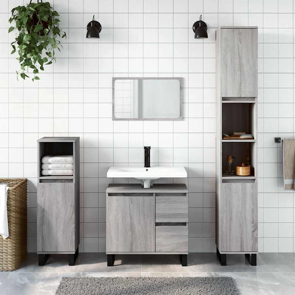 Bathroom Cabinet 65X33X60 Cm Engineered Wood