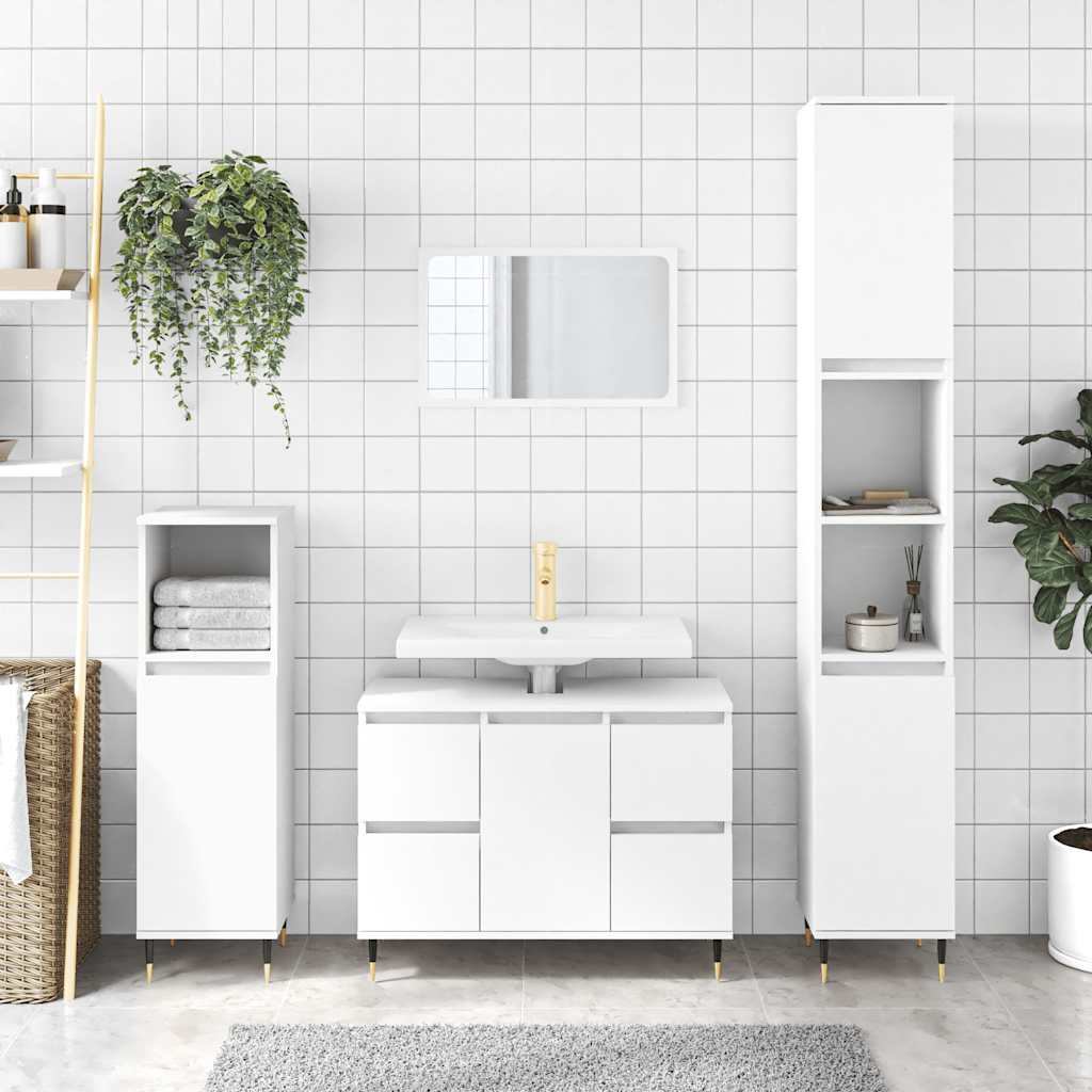 Bathroom Cabinet 80X33X60 Cm Engineered Wood