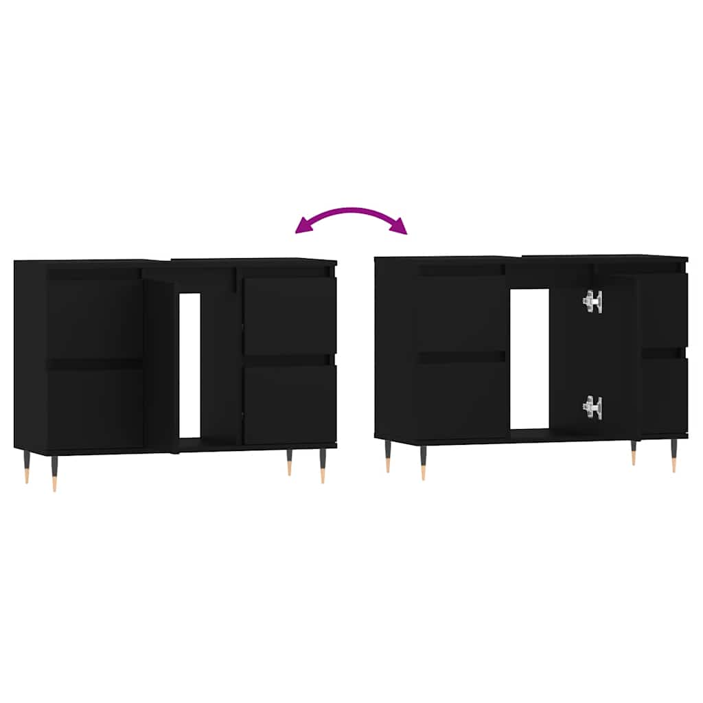 Bathroom Cabinet 80X33X60 Cm Engineered Wood