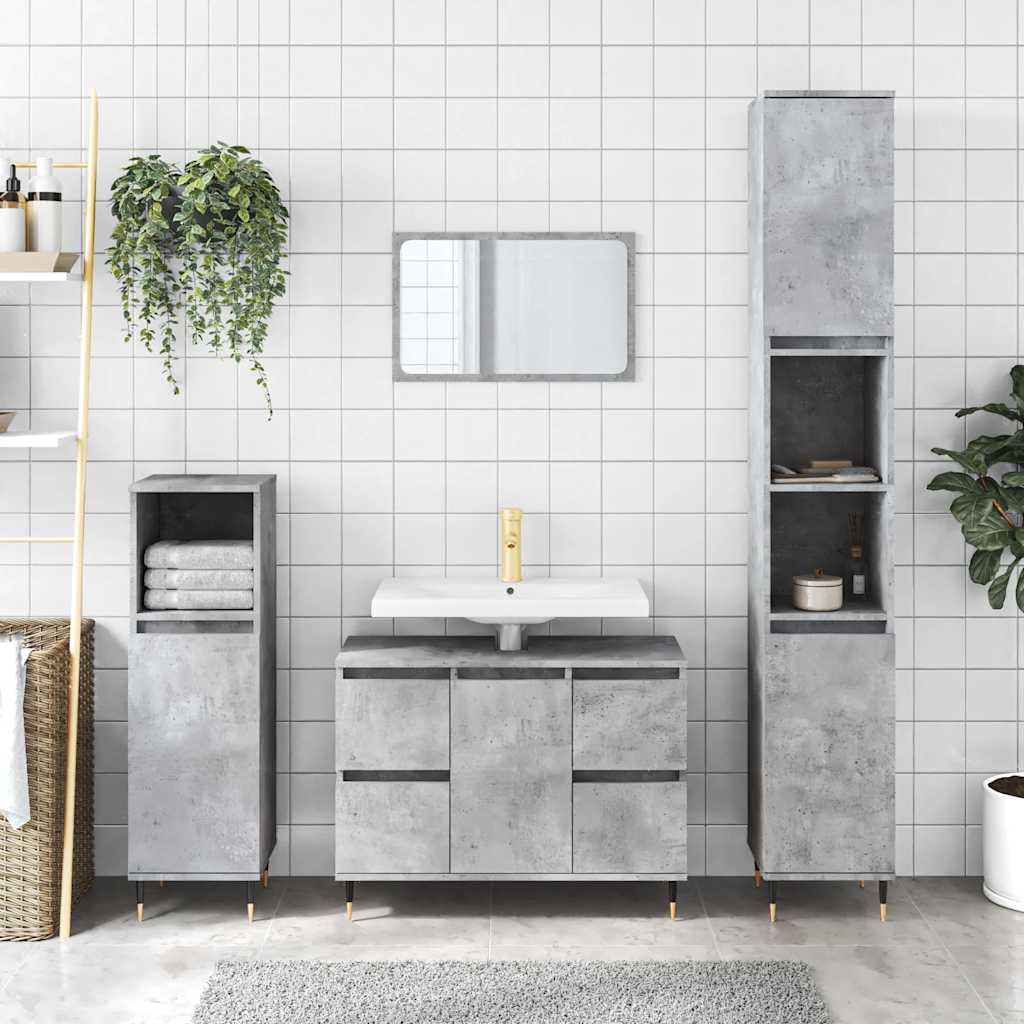 Bathroom Cabinet 80X33X60 Cm Engineered Wood