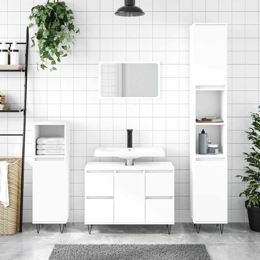 Bathroom Cabinet 80X33X60 Cm Engineered Wood