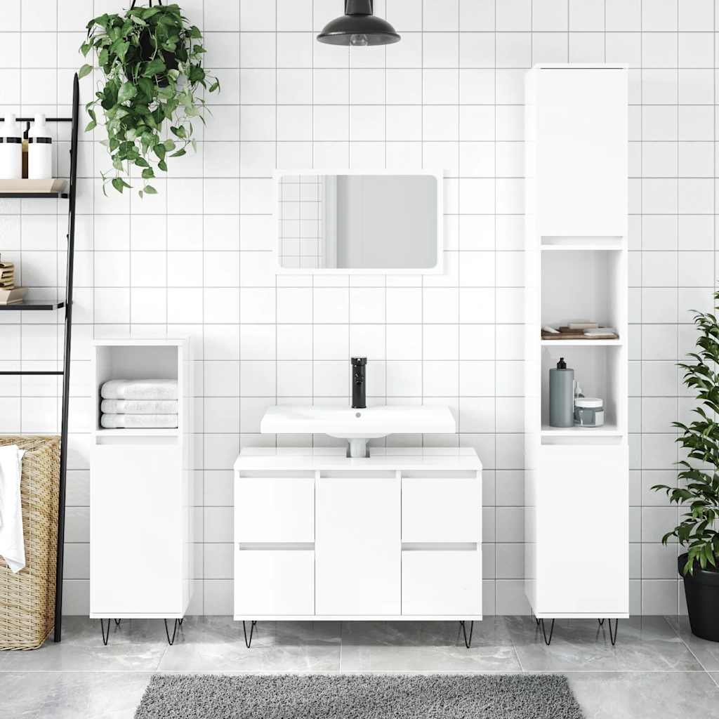Bathroom Cabinet 80X33X60 Cm Engineered Wood