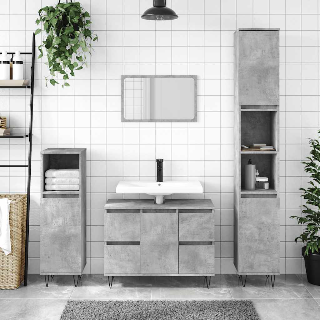 Bathroom Cabinet 80X33X60 Cm Engineered Wood