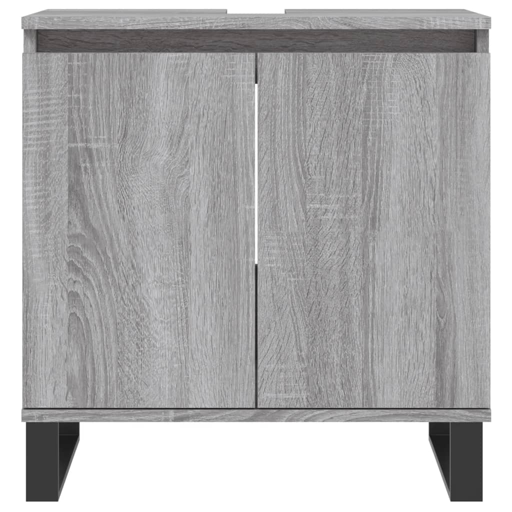 3 Piece Bathroom Cabinet Set Engineered Wood