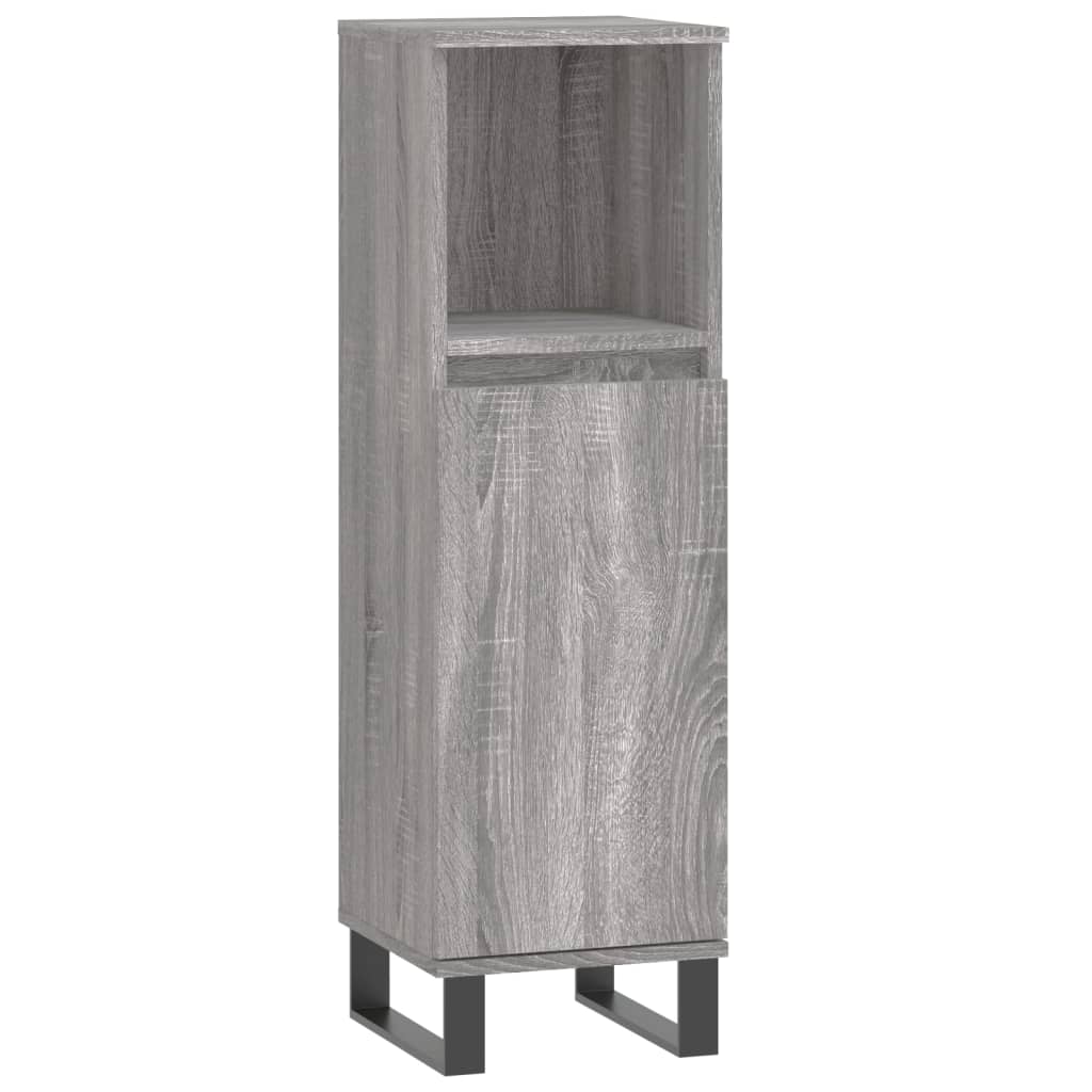 3 Piece Bathroom Cabinet Set Engineered Wood