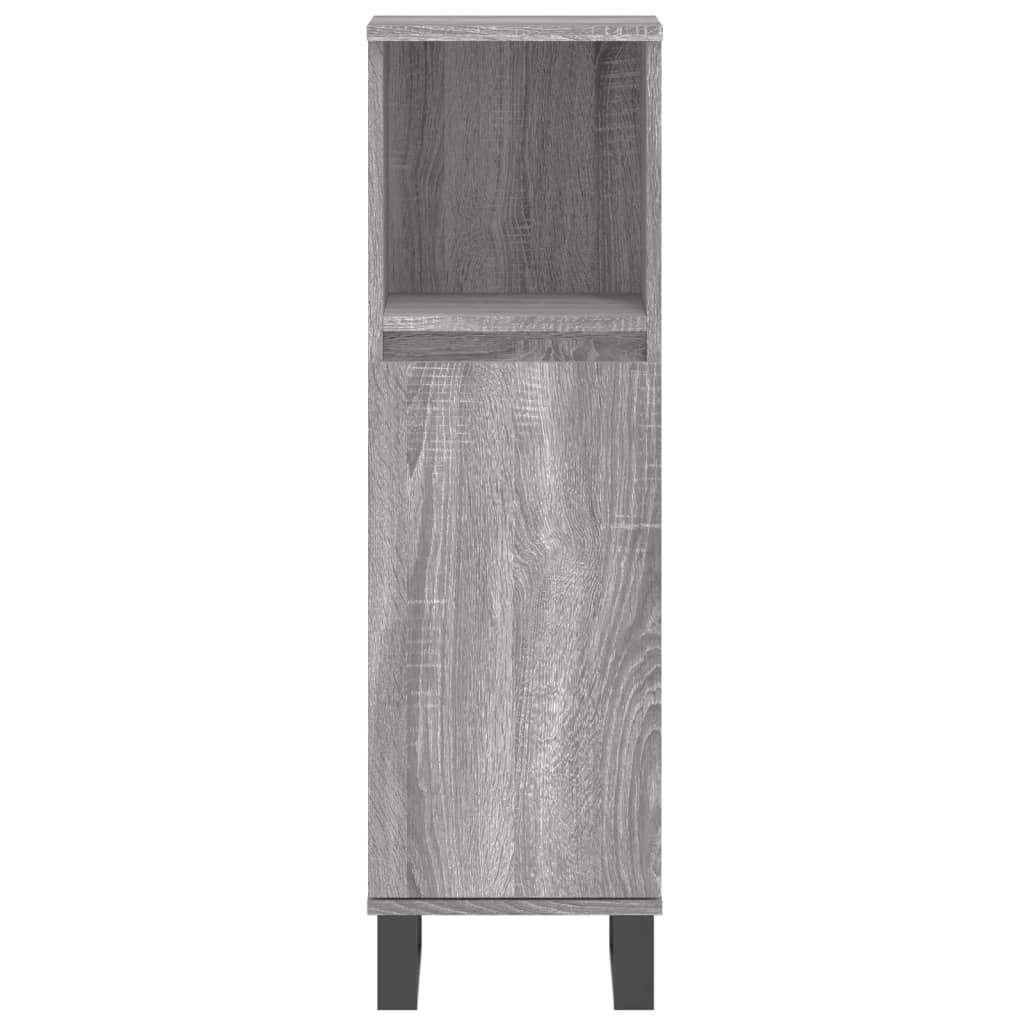 3 Piece Bathroom Cabinet Set Engineered Wood