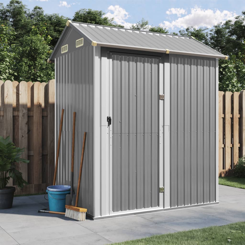Garden Shed 192X152.5X237 Cm Galvanised Steel