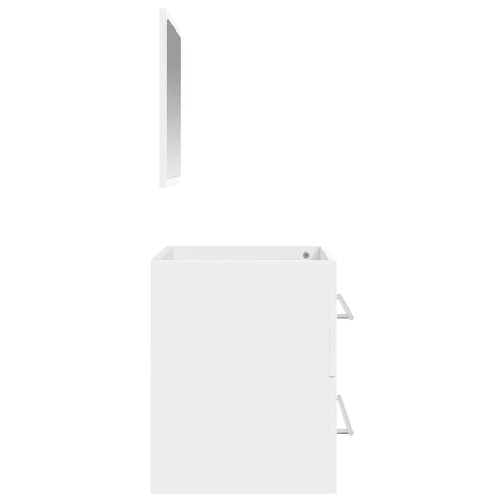 Bathroom Cabinet With Mirror Engineered Wood