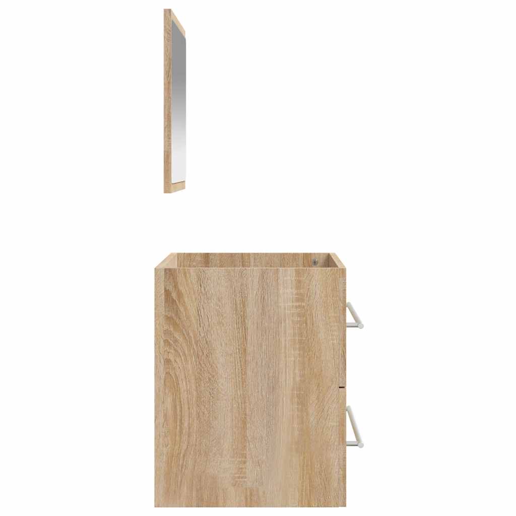 Bathroom Cabinet With Mirror Engineered Wood