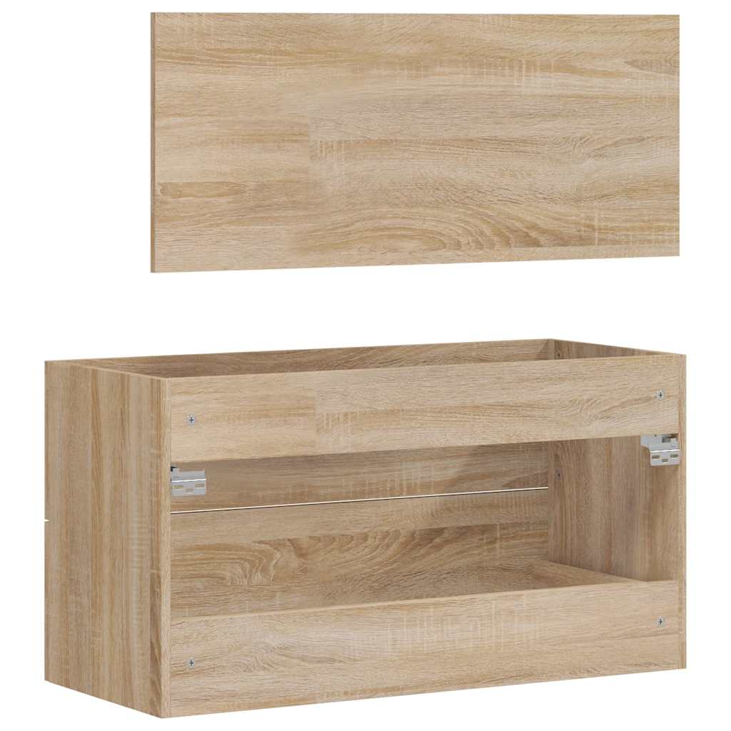 Bathroom Cabinet With Mirror Engineered Wood