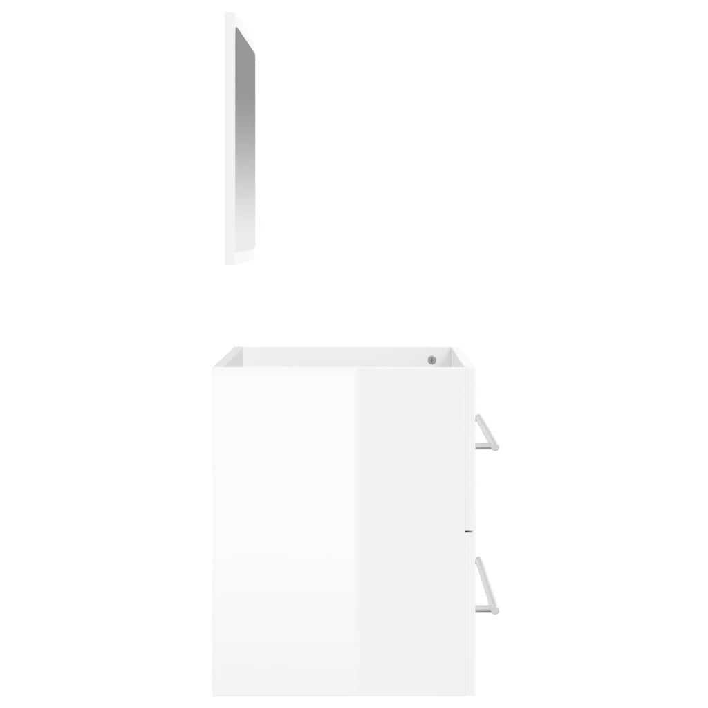 Bathroom Cabinet With Mirror Engineered Wood