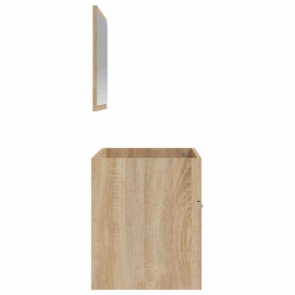 Bathroom Cabinet With Mirror Engineered Wood
