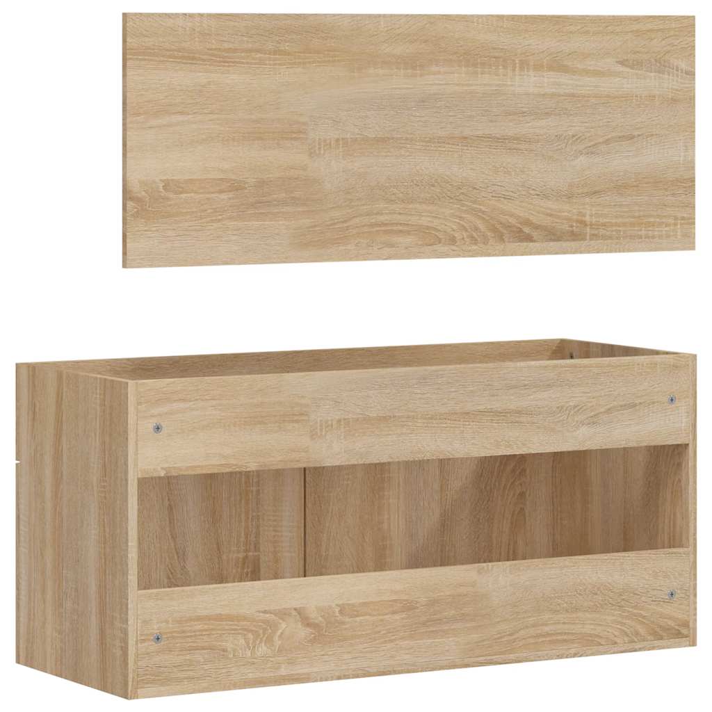 Bathroom Cabinet With Mirror Engineered Wood