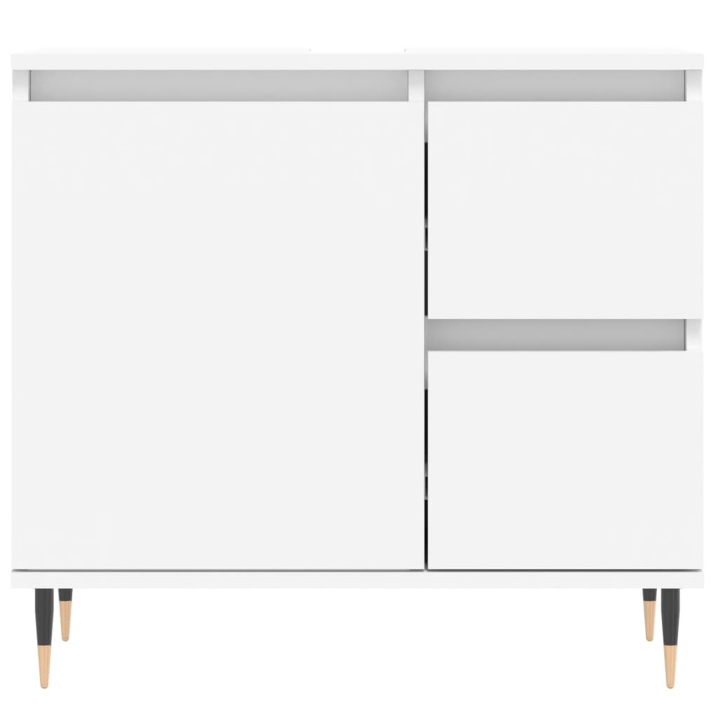 3 Piece Bathroom Furniture Set Engineered Wood