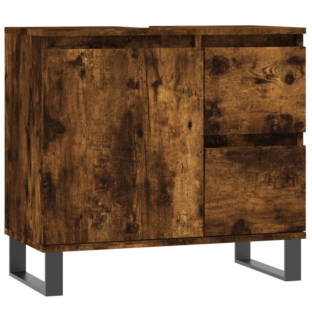 3 Piece Bathroom Furniture Set Engineered Wood