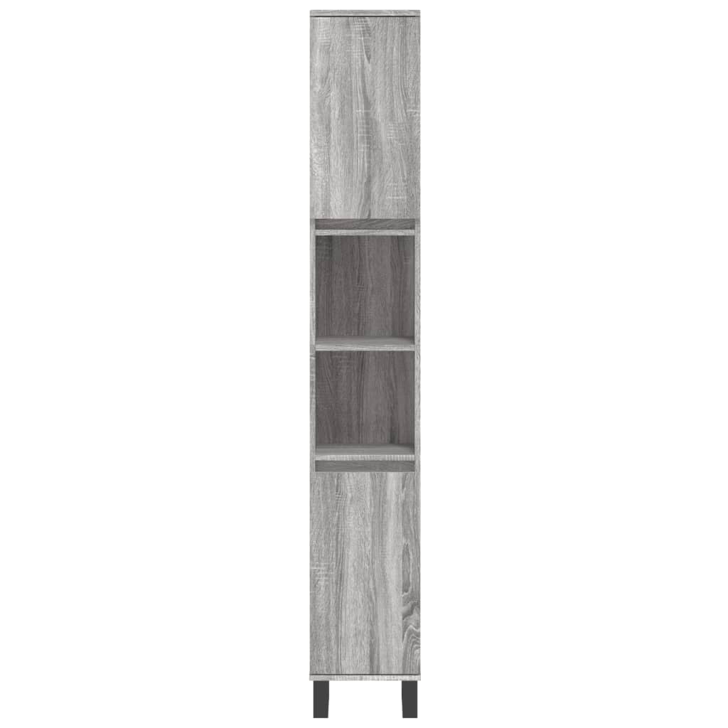 3 Piece Bathroom Furniture Set Engineered Wood