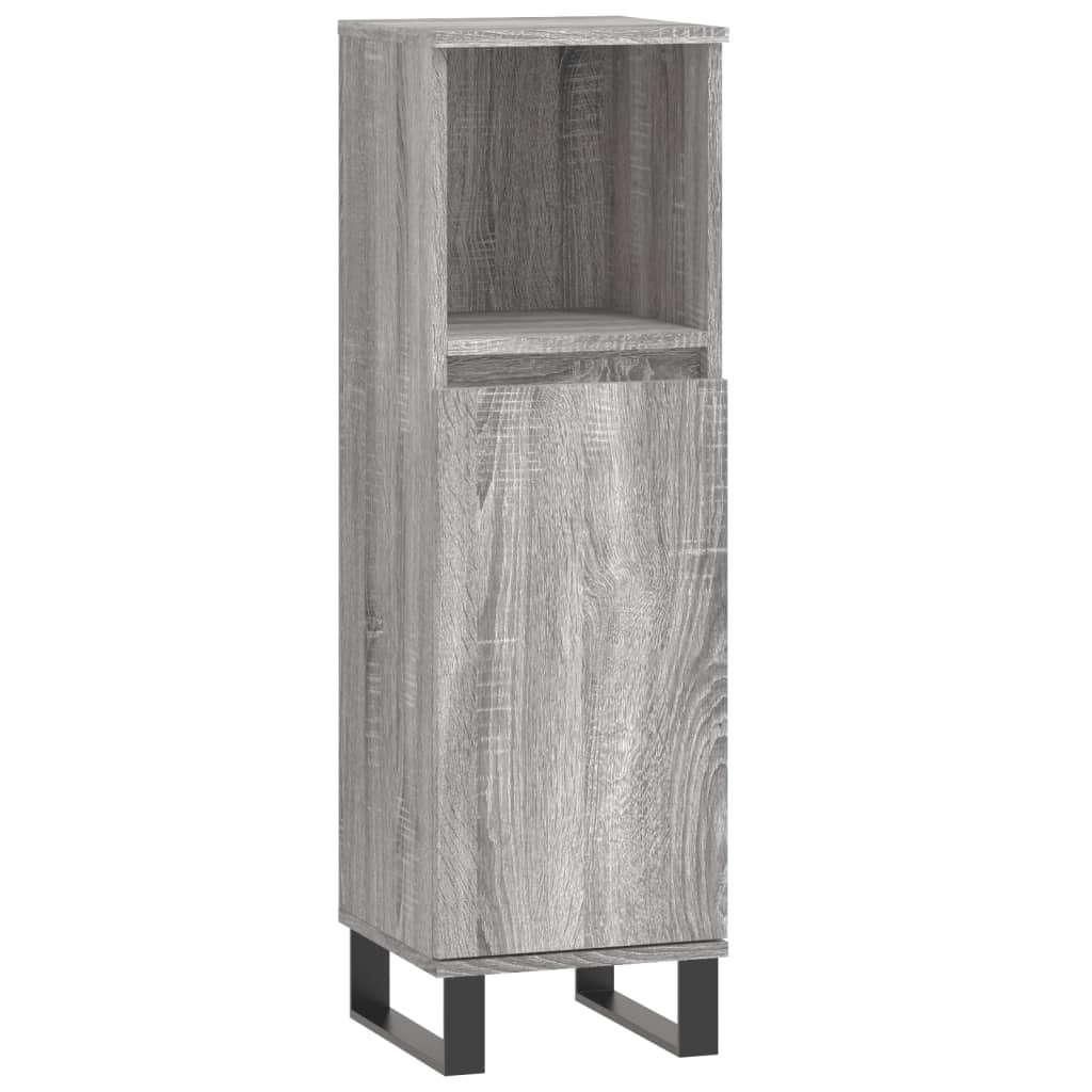 3 Piece Bathroom Furniture Set Engineered Wood