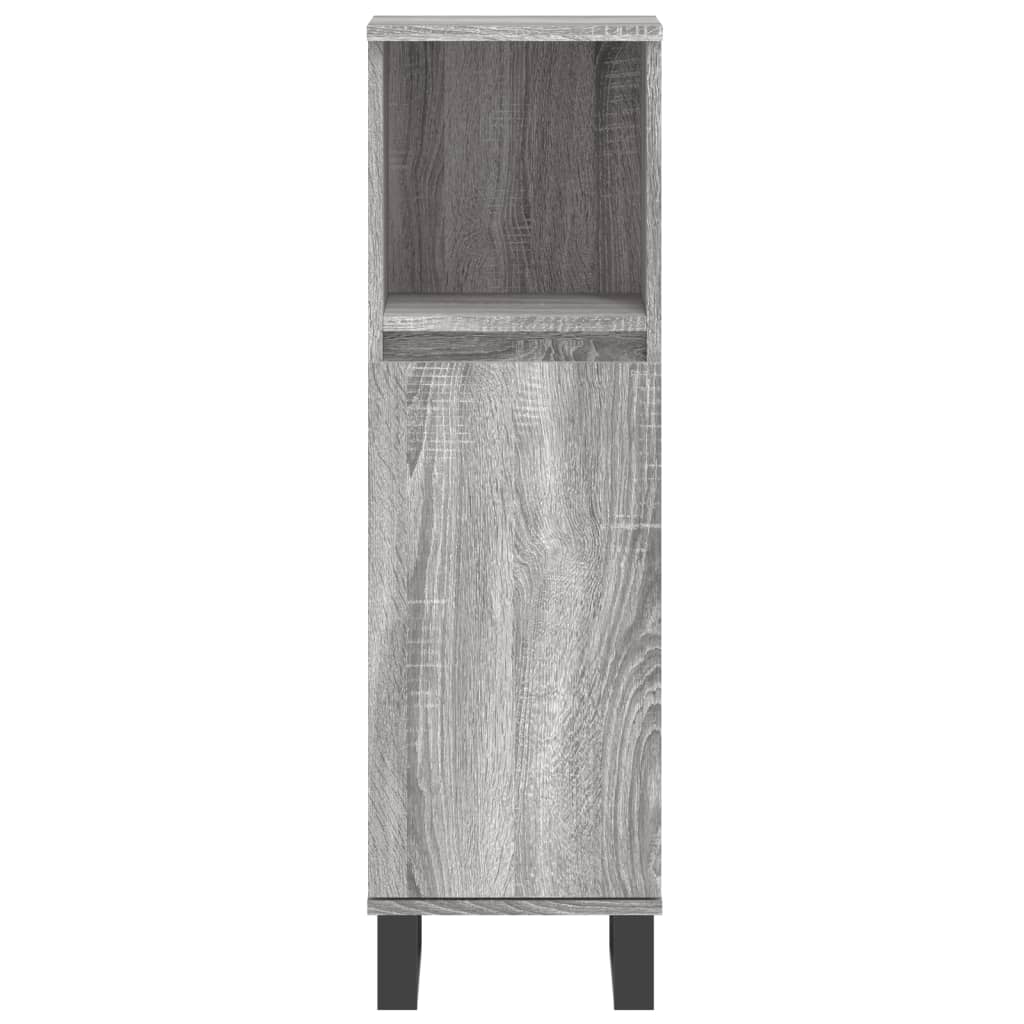 3 Piece Bathroom Furniture Set Engineered Wood