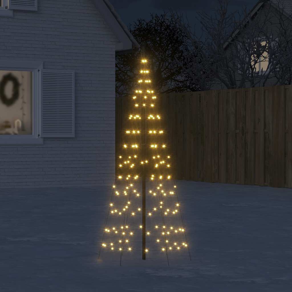 Led Christmas Tree On Flagpole 200 Leds