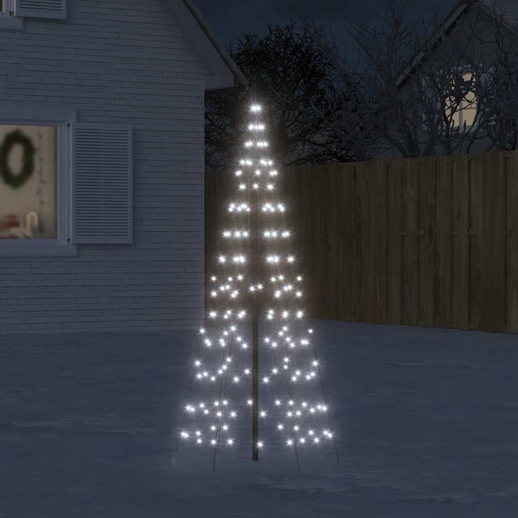 Led Christmas Tree On Flagpole 200 Leds