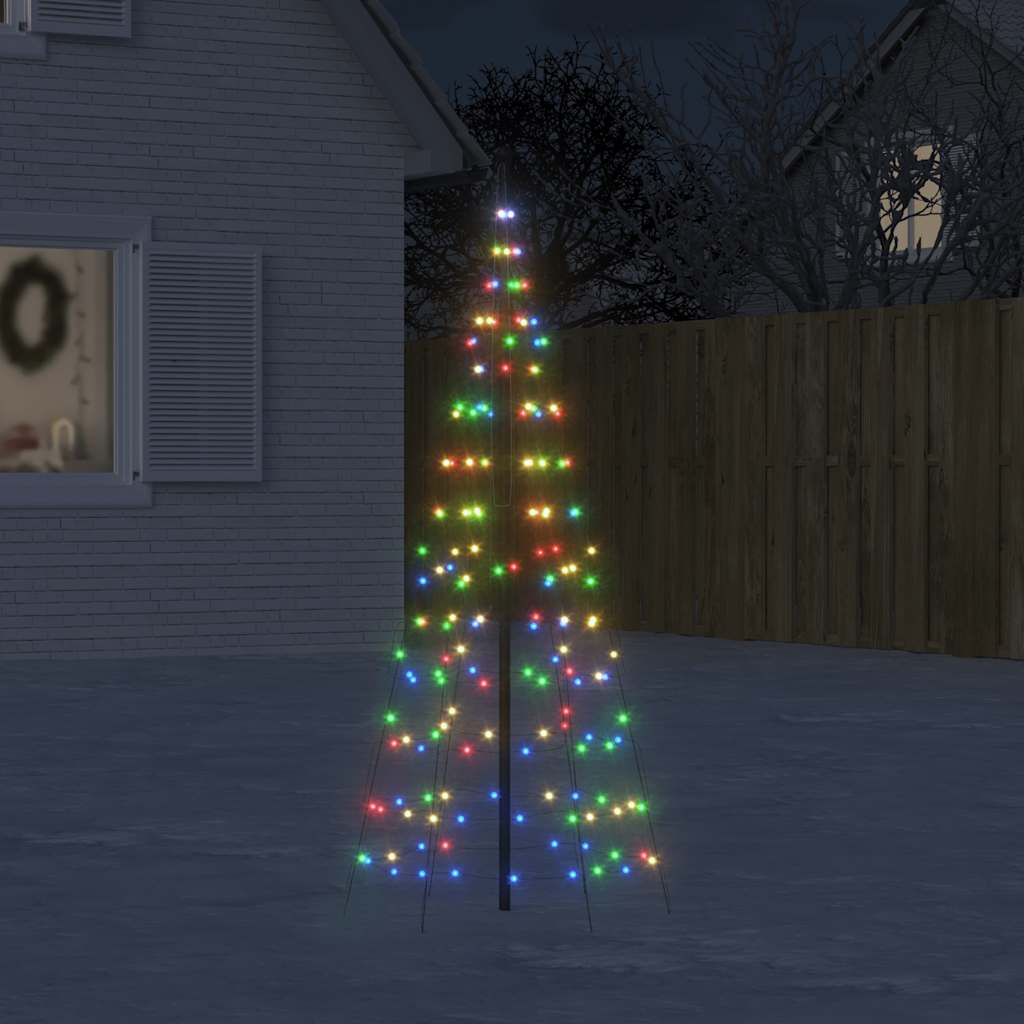 Led Christmas Tree On Flagpole 200 Leds