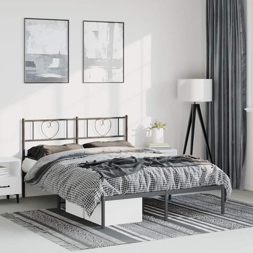 Metal Bed Frame Without Mattress With Footboard 75X190Cm