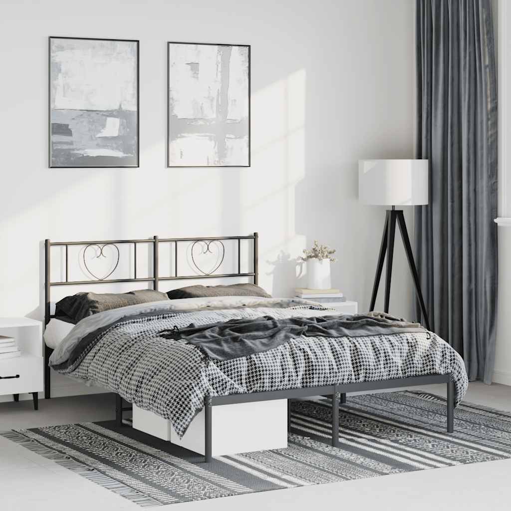 Metal Bed Frame Without Mattress With Footboard 75X190Cm