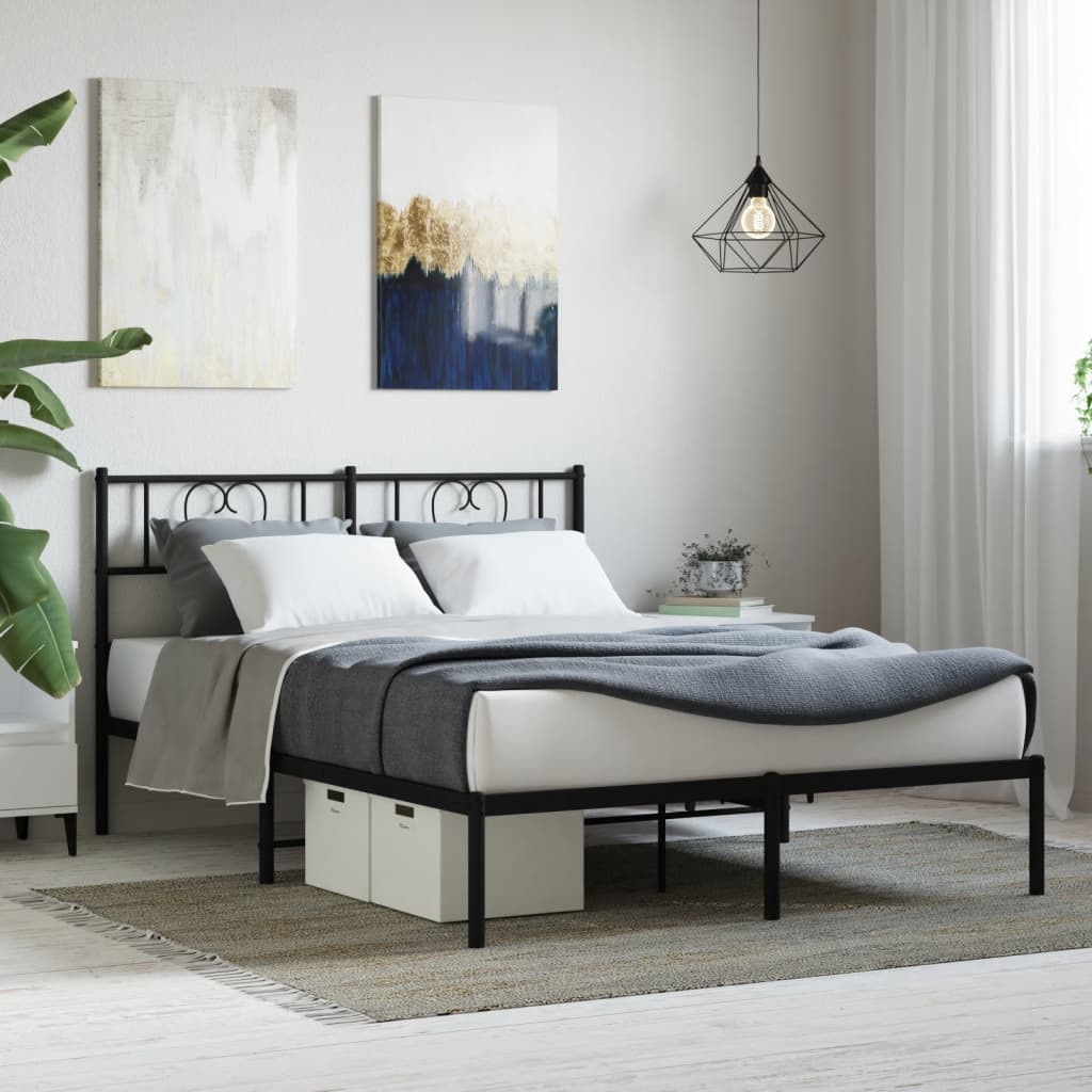 Metal Bed Frame Without Mattress With Footboard 75X190Cm