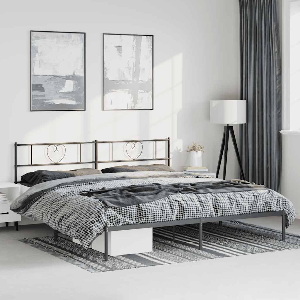 Metal Bed Frame Without Mattress With Footboard 75X190Cm