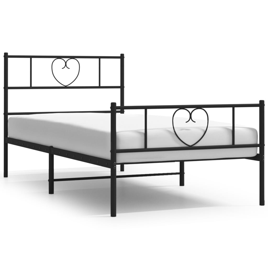 Metal Bed Frame Without Mattress With Footboard 75X190Cm