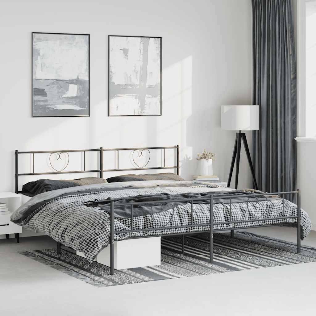 Metal Bed Frame Without Mattress With Footboard 75X190Cm