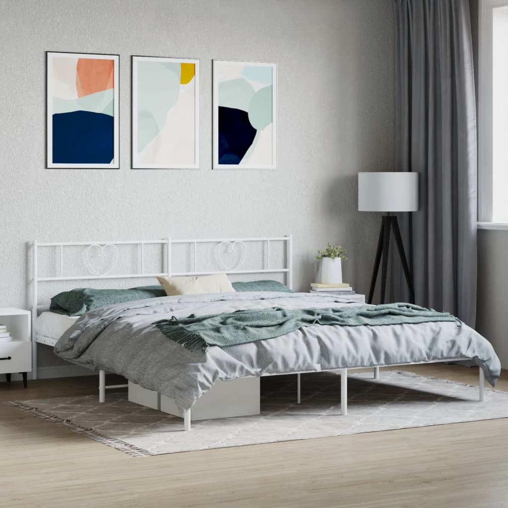 Metal Bed Frame Without Mattress With Footboard 75X190Cm