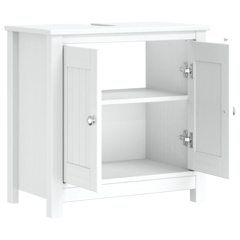 Bathroom Sink Cabinet Berg 60X34X59 Cm Solid Wood Pine