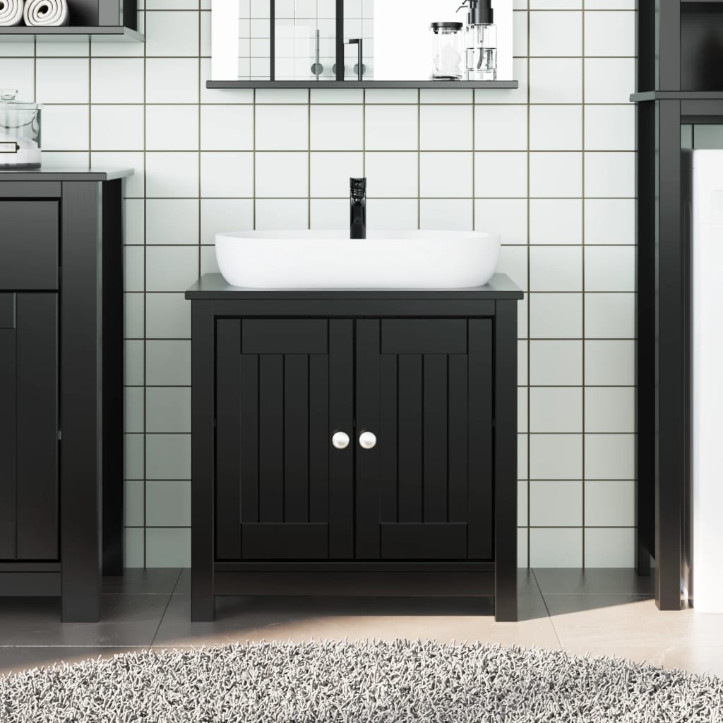 Bathroom Sink Cabinet Berg 60X34X59 Cm Solid Wood Pine